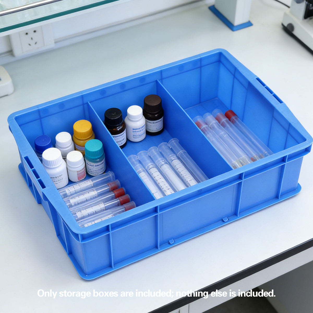 Plastic Storage Box with 3 or 6 Compartments