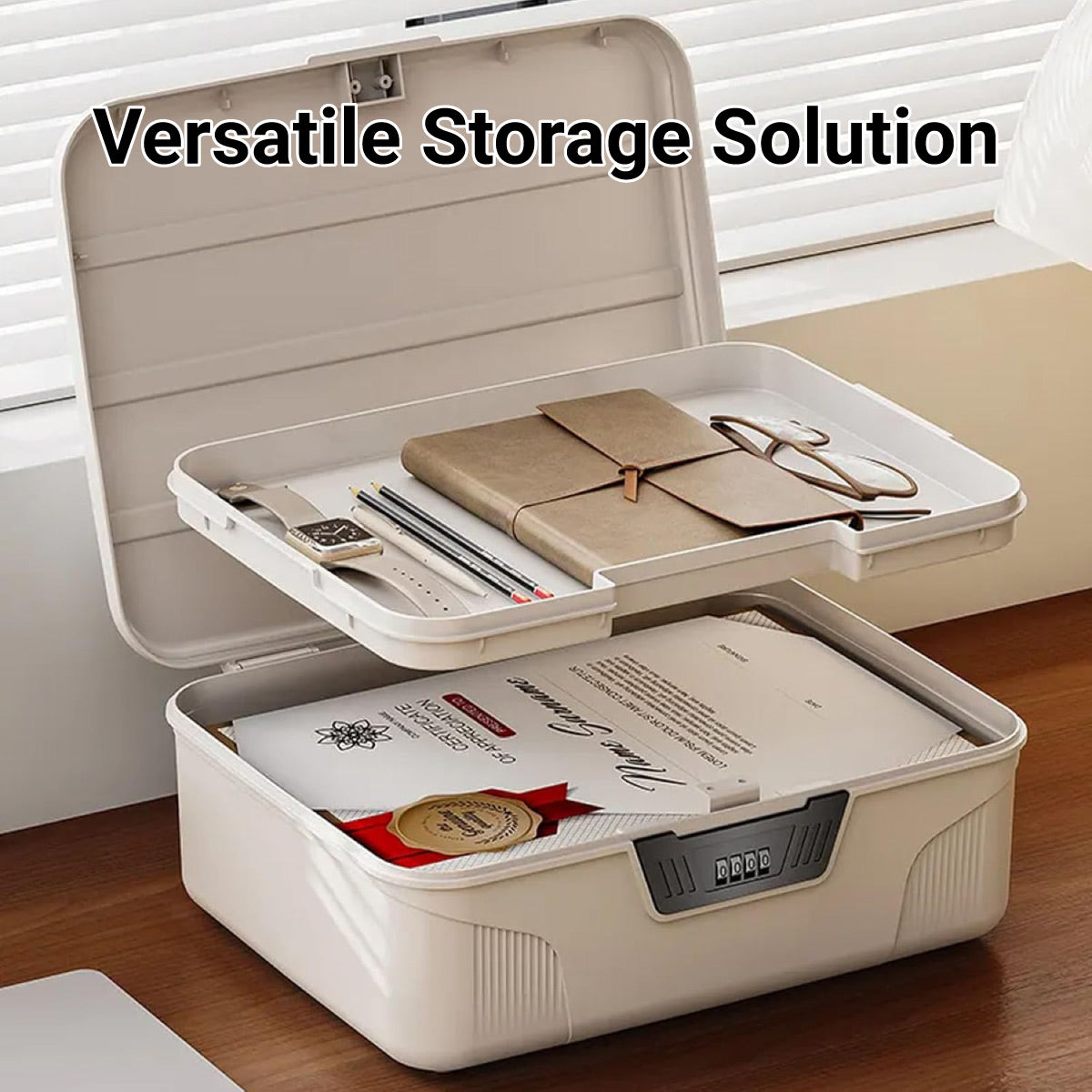 Large Capacity Lockable Storage Box for Valuables