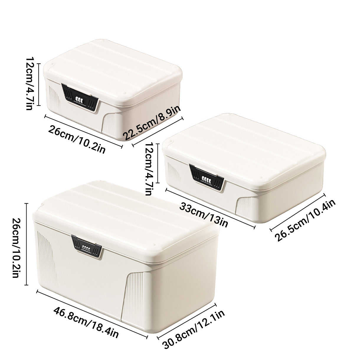 Large Capacity Lockable Storage Box for Valuables