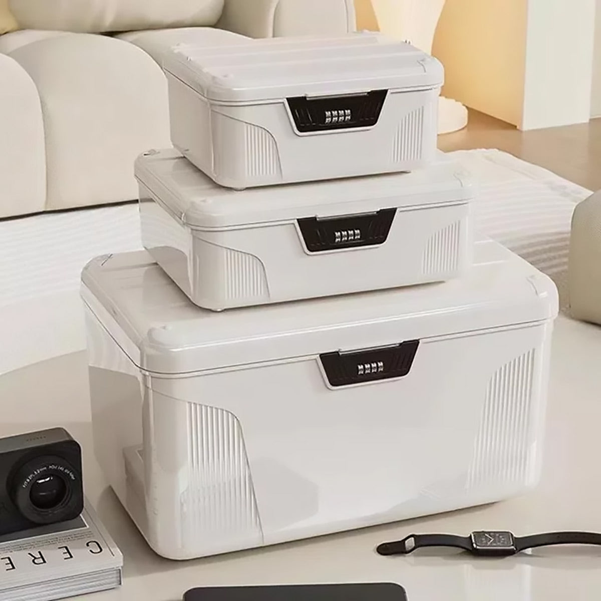 Large Capacity Lockable Storage Box for Valuables