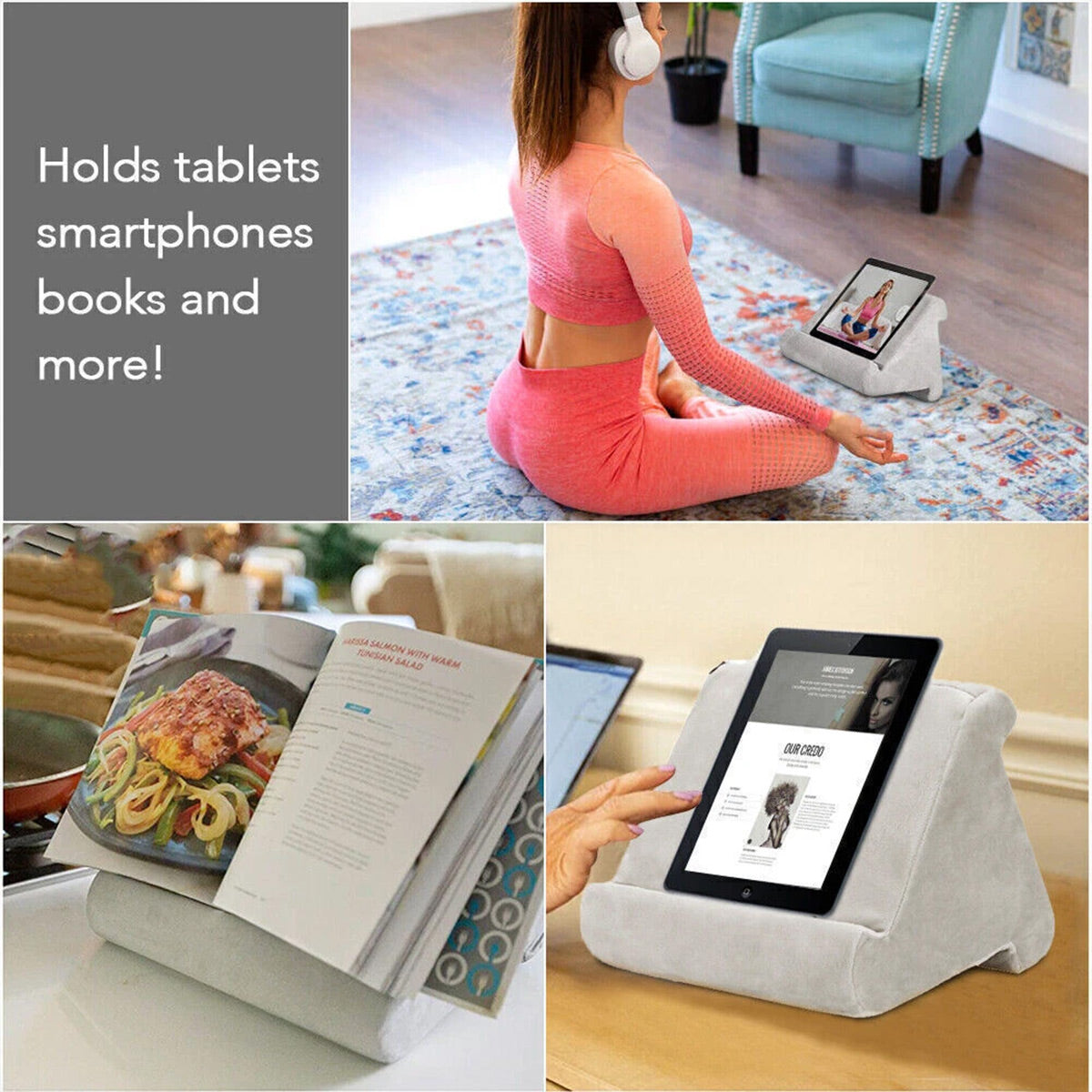 Multi-Angle Reading Pillow Stand for Tablet