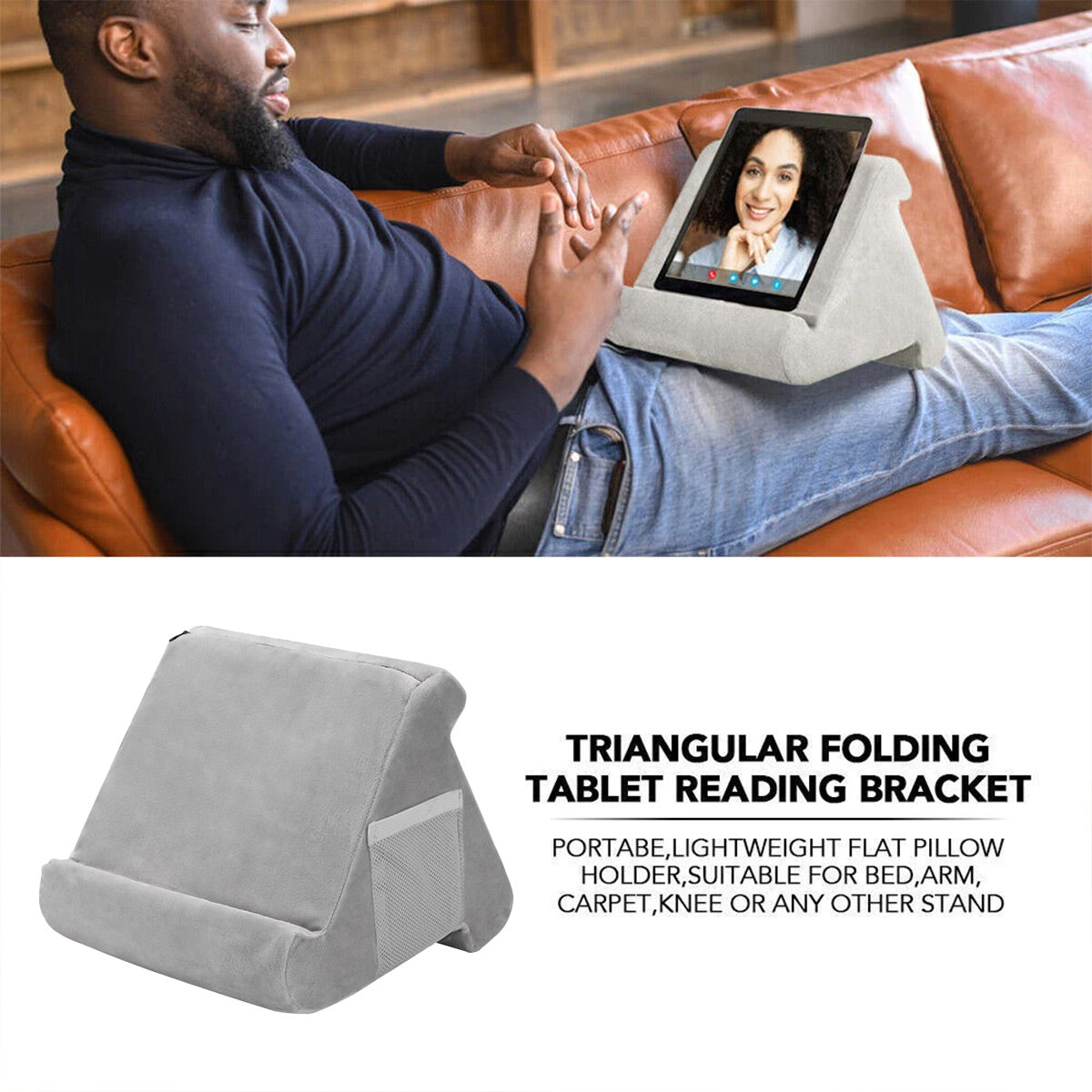 Multi-Angle Reading Pillow Stand for Tablet