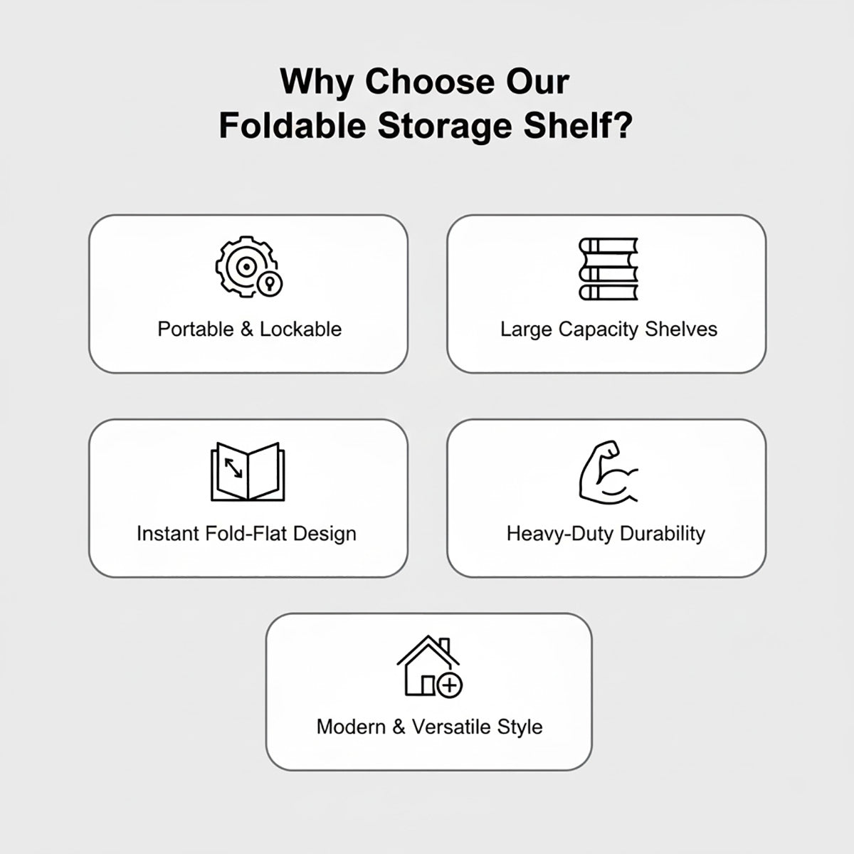 Multi-Tier Foldable Storage Rack Lockable Wheels