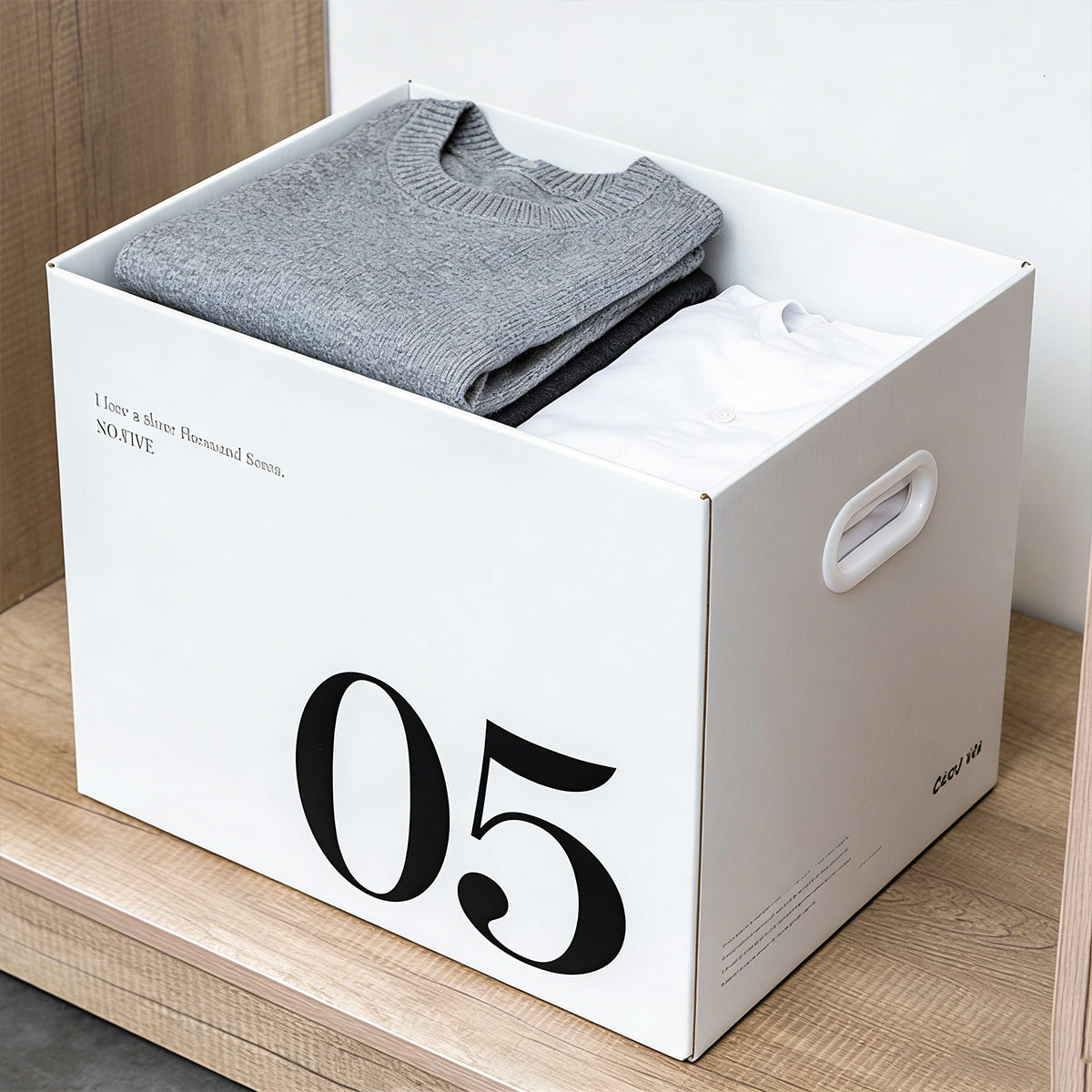 2 Pcs Paper Storage Box with Handles for Home
