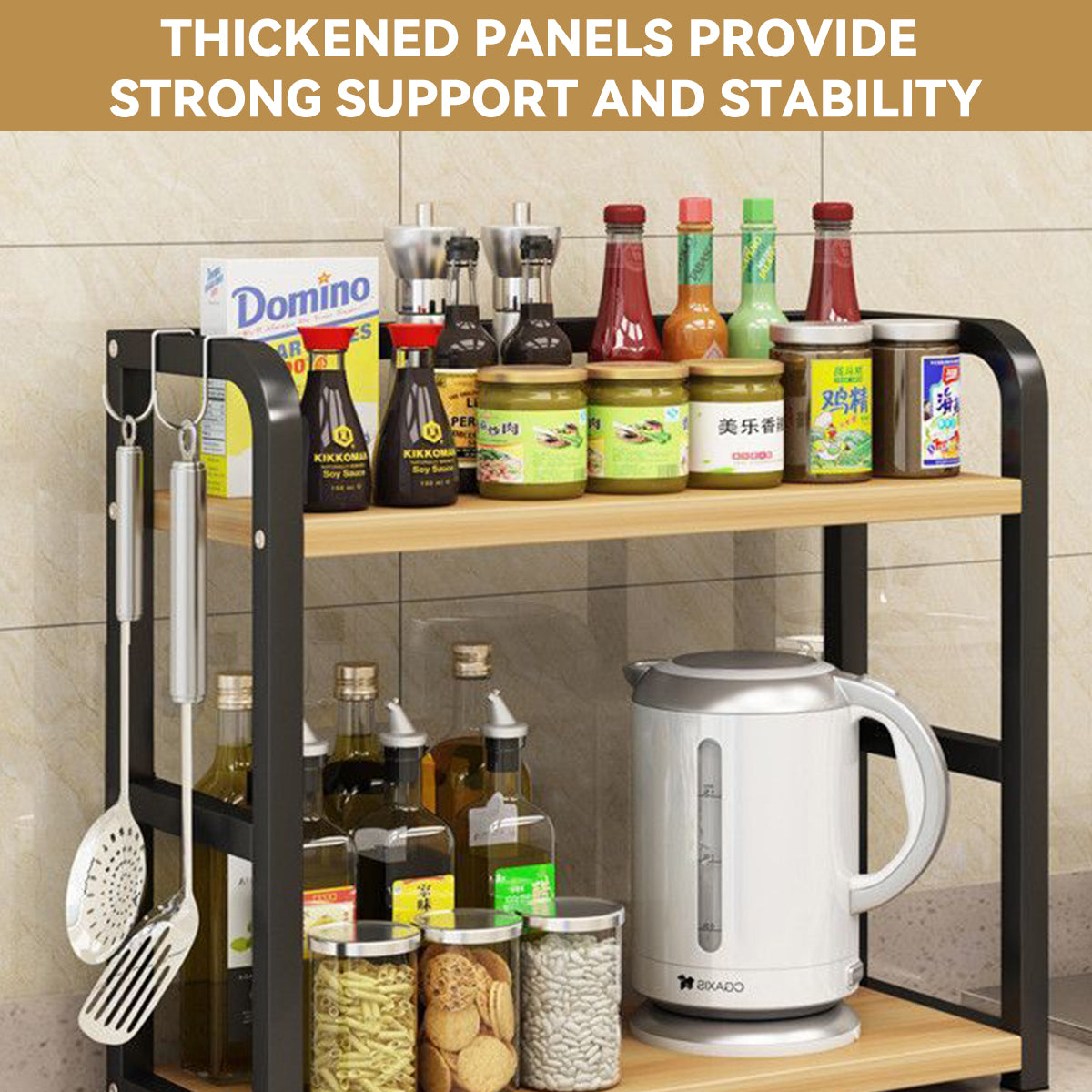 2-Tier Kitchen Storage Rack Countertop Organization