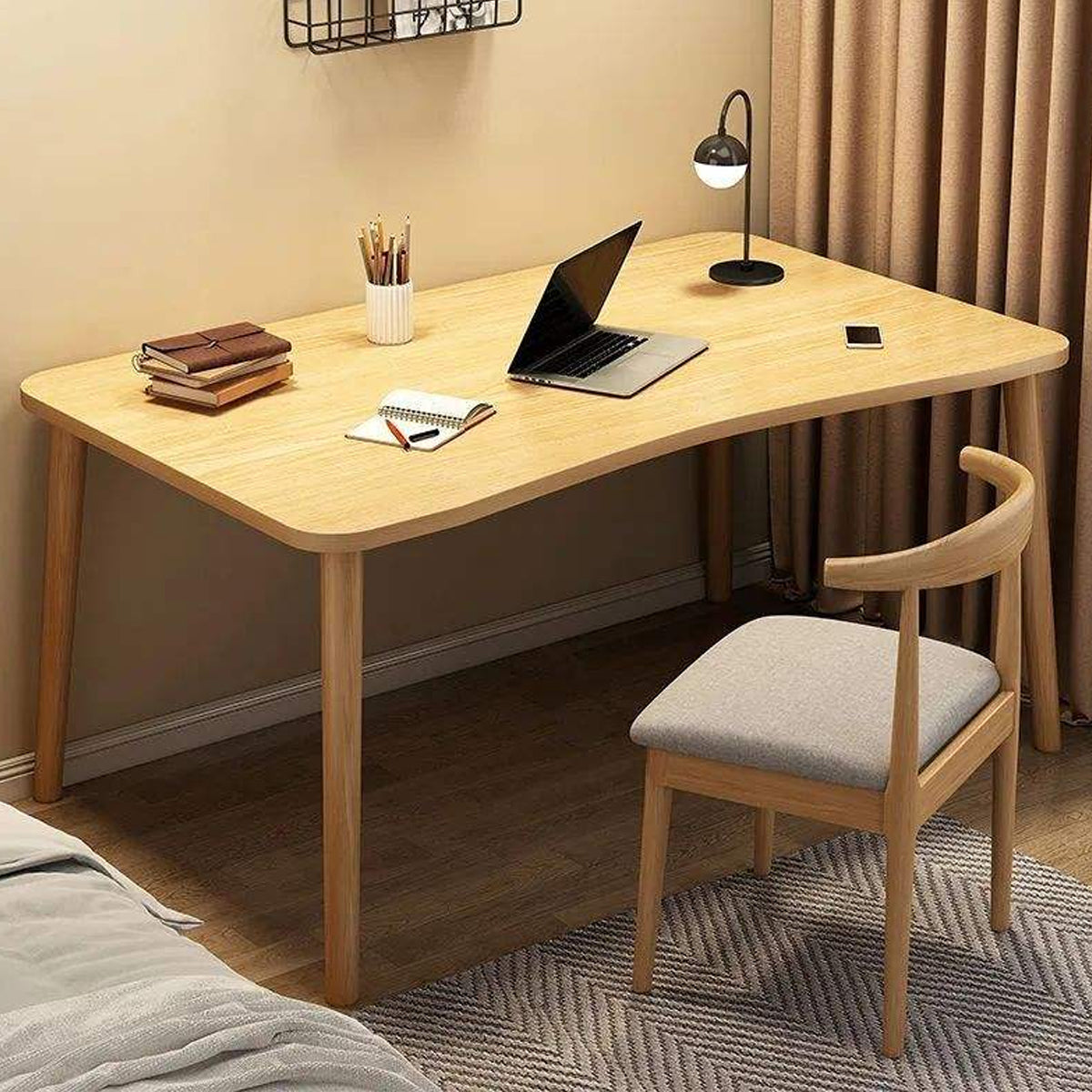 Simple Home Office Desk with Space Saving Compact Design