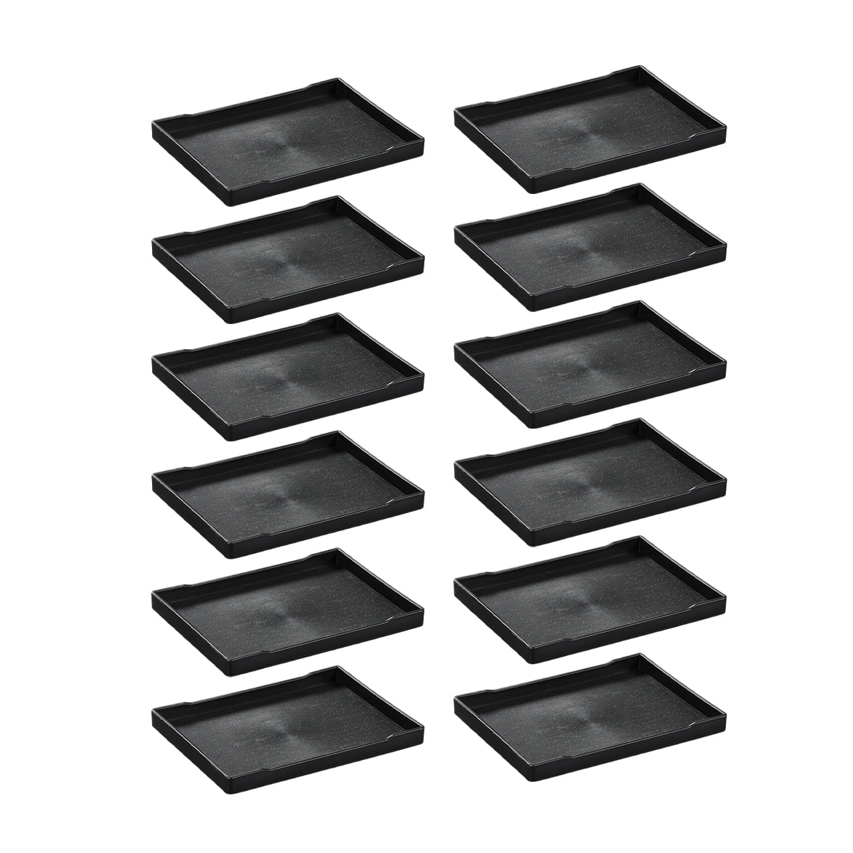 12pcs Rectangular Plastic Serving Tray Set
