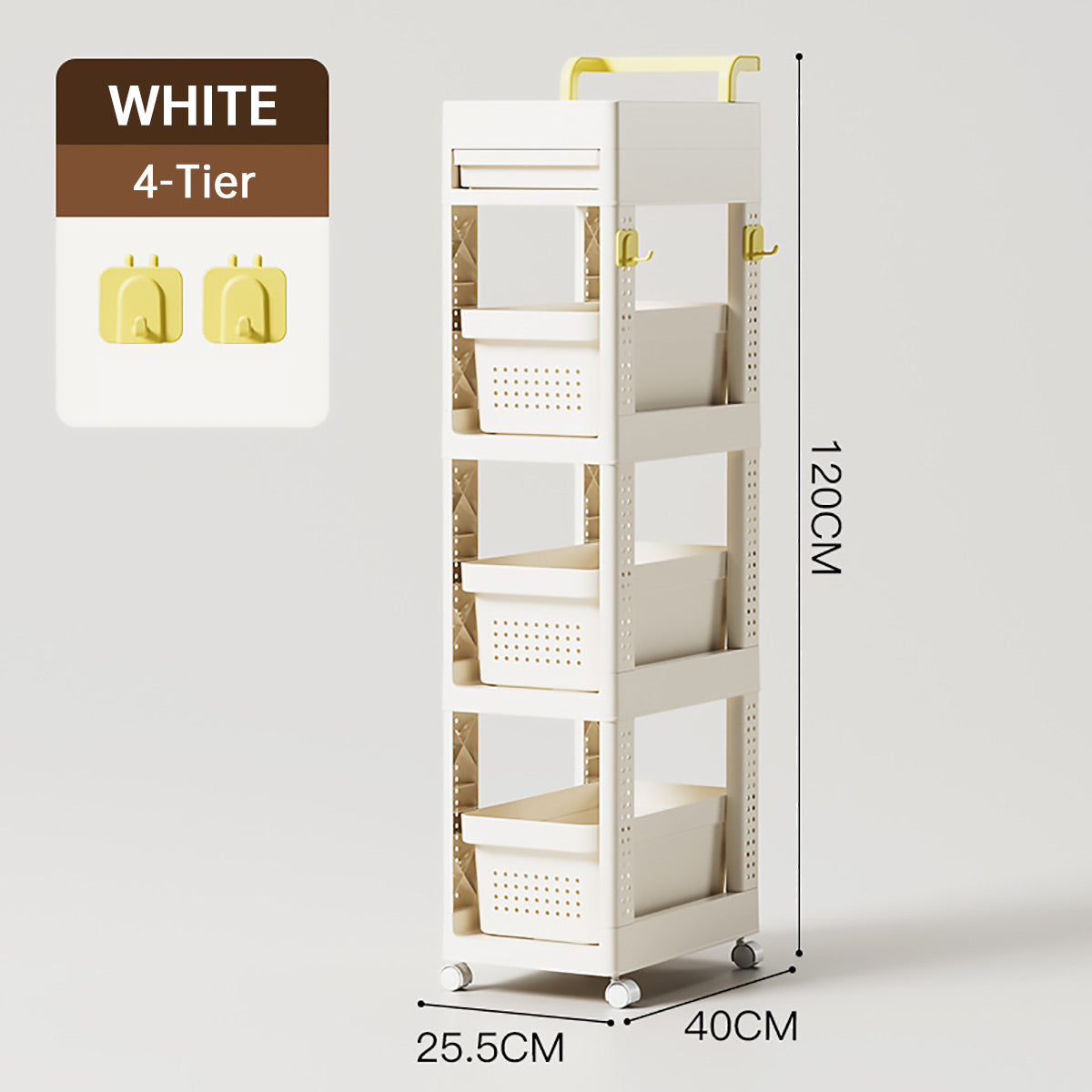 Multi Function Rolling Storage Cart 2-4 Tier
