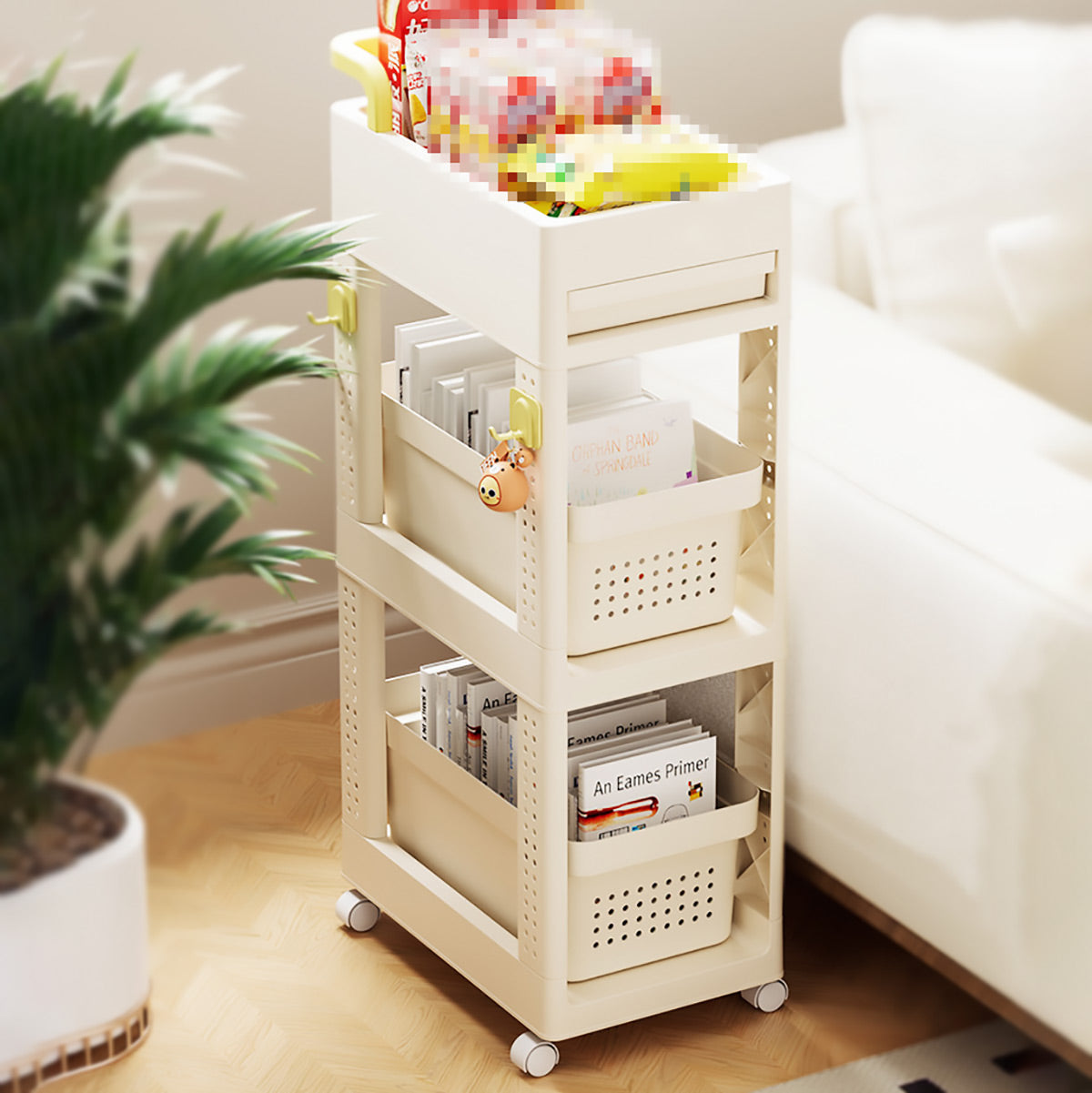 Multi Function Rolling Storage Cart 2-4 Tier