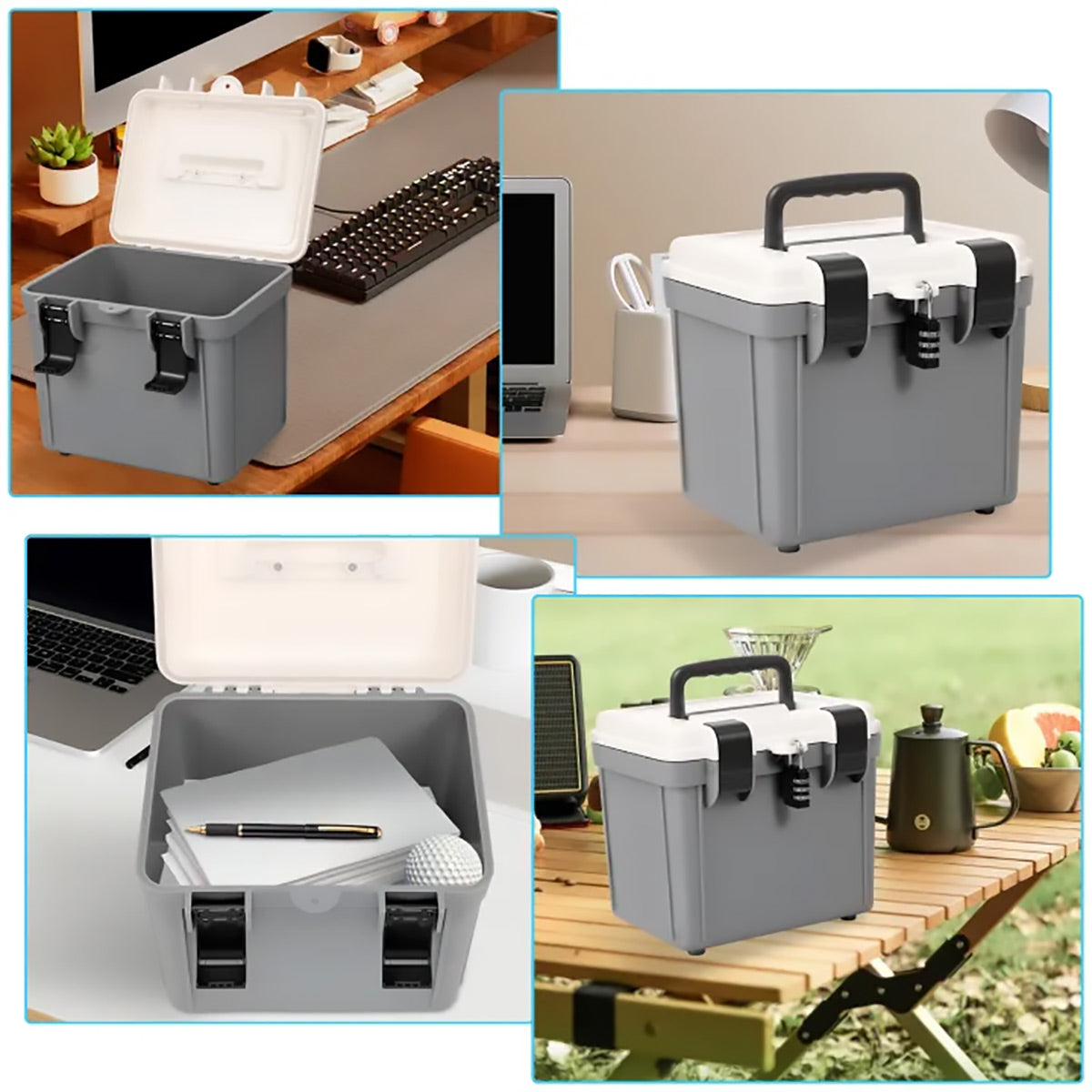 Password Lock Storage Box with Handle Valuables