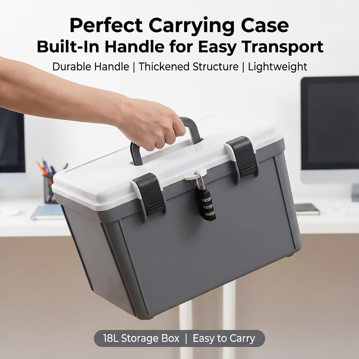 Password Lock Storage Box with Handle Valuables