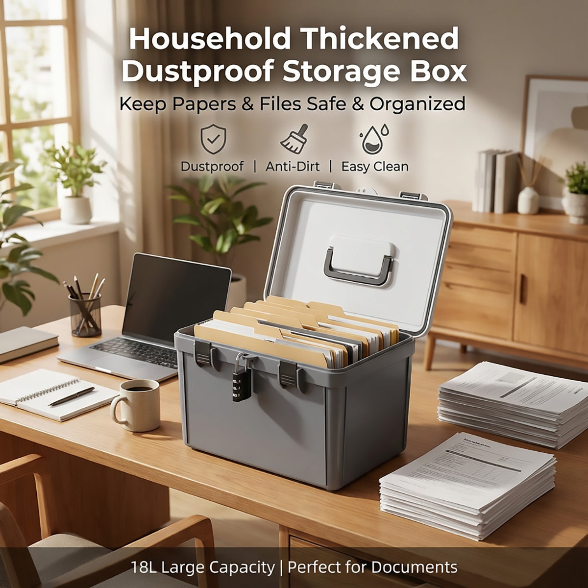 Password Lock Storage Box with Handle Valuables
