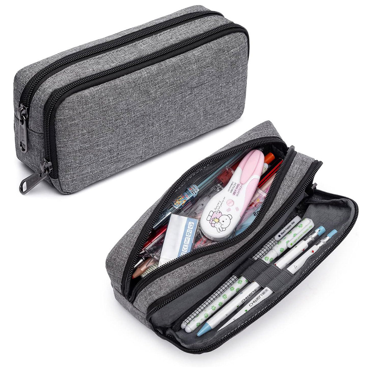 Large Capacity Pencil Case Double Layer Water-Resistant Oxford