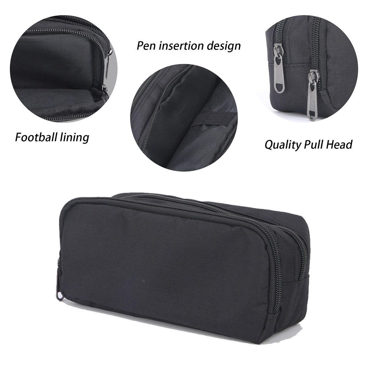 Large Capacity Pencil Case Double Layer Water-Resistant Oxford