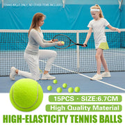 15pcs Training Tennis Balls with High Bounce