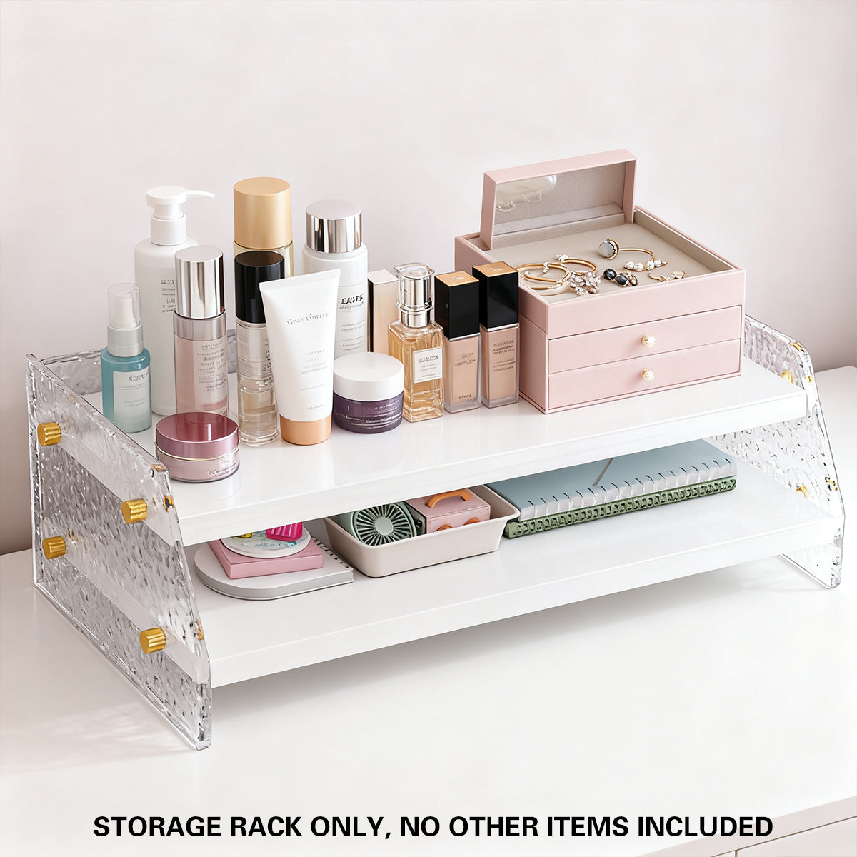 Acrylic Double-Layer Desktop Organiser for Monitor