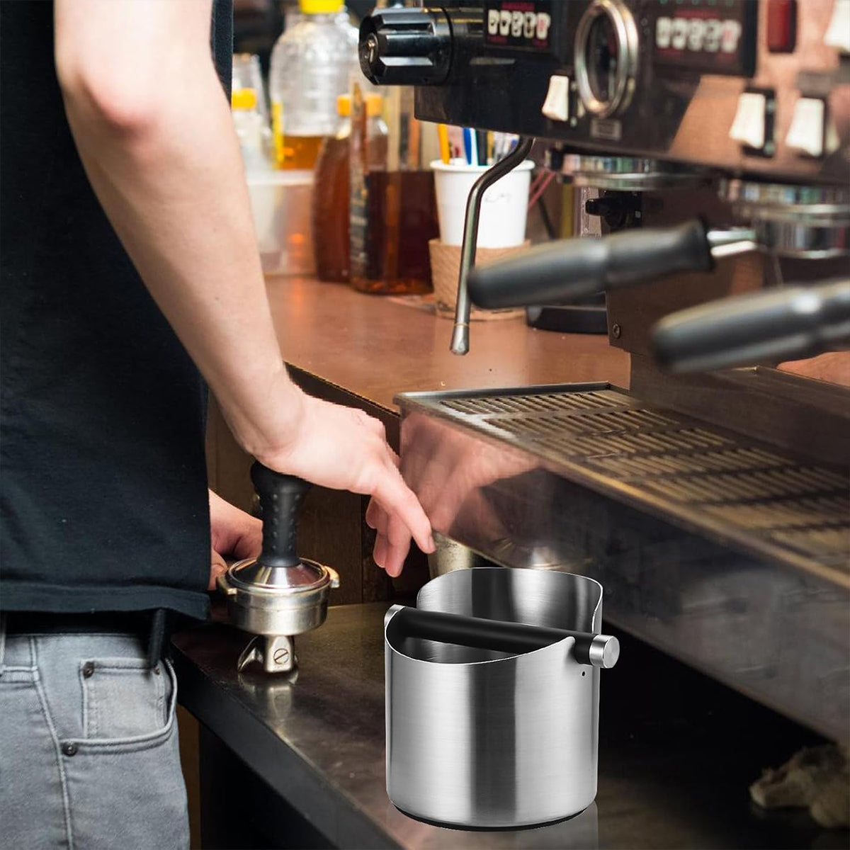 Stainless Steel Coffee Knock Box for Espresso