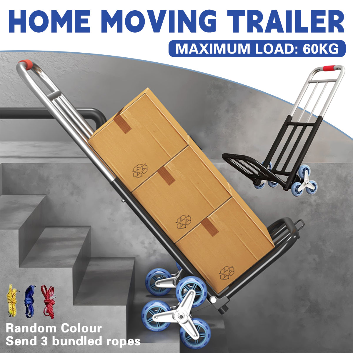 Portable Folding Transport Hand Truck Lightweight Heavy Duty