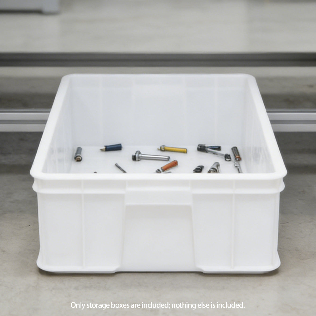 2 Pcs Plastic Storage Boxes with Side Handles