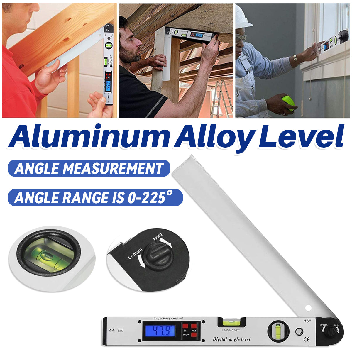 Aluminum Alloy Digital Angle Ruler Level Precision Tool