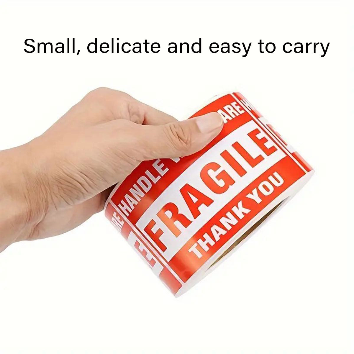 4 Rolls Fragile Warning Label Stickers Red Handle With Care