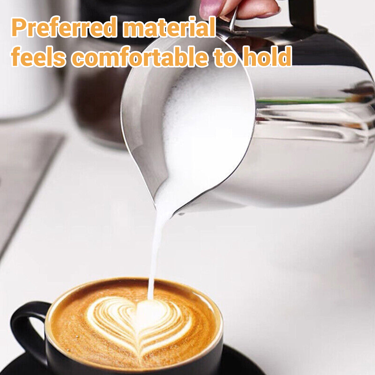 Stainless Steel Milk Frothing Pitcher Latte Art
