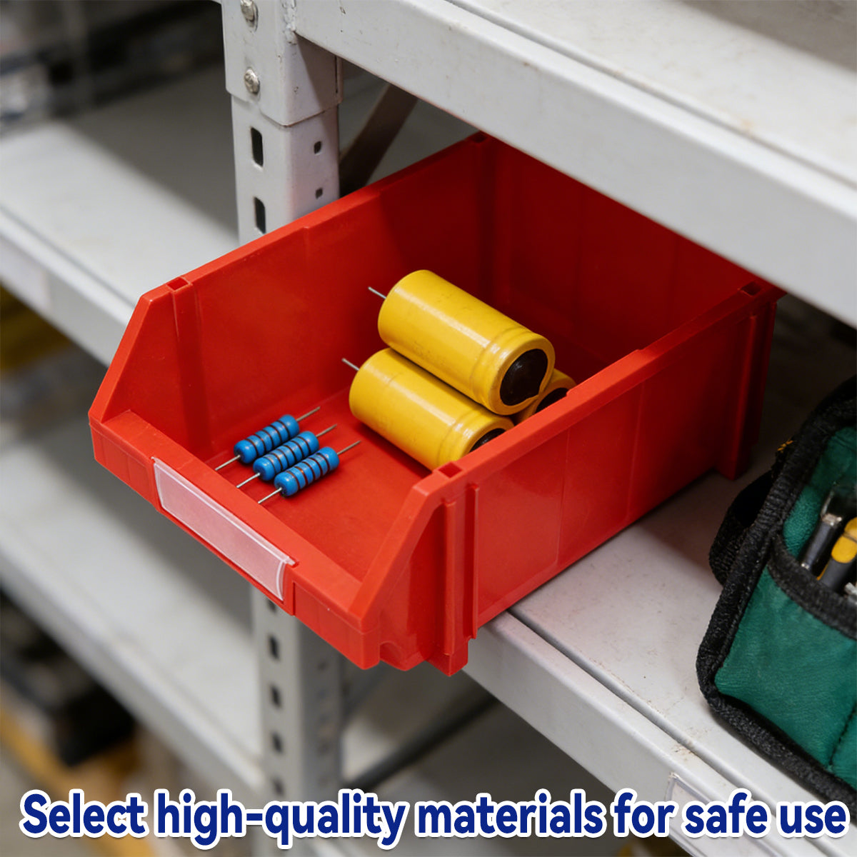 2pcs Slanted PE Storage Box with Label Clip