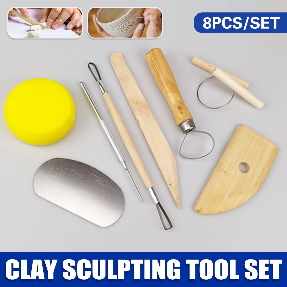 8 Pcs Pottery Sculpting Tool Set for Art Craft Use
