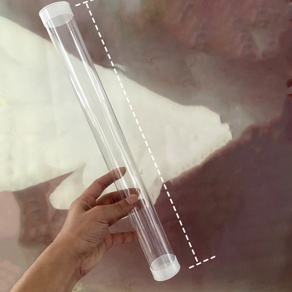 20pcs Clear Plastic Packaging Tubes for Artwork