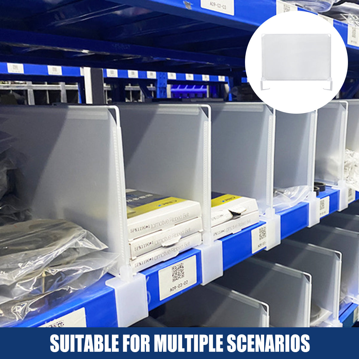 5pcs Snap-On Shelf Dividers for Storage