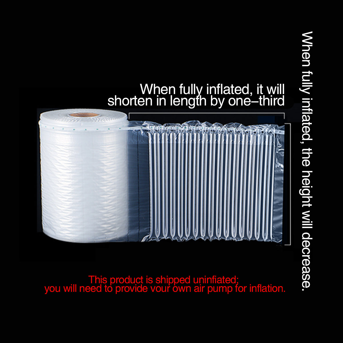 Thickened Bubble Column Cushion Packing Roll