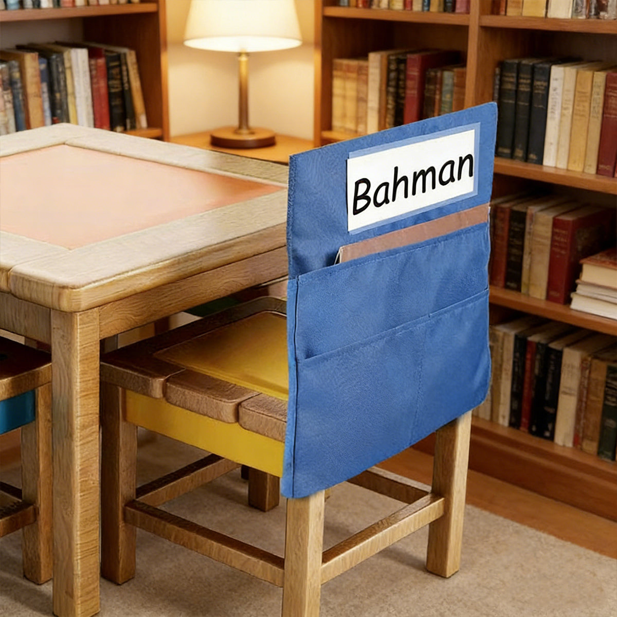 6 Pcs Oxford Cloth Chair Storage Bag Name Tag Slot