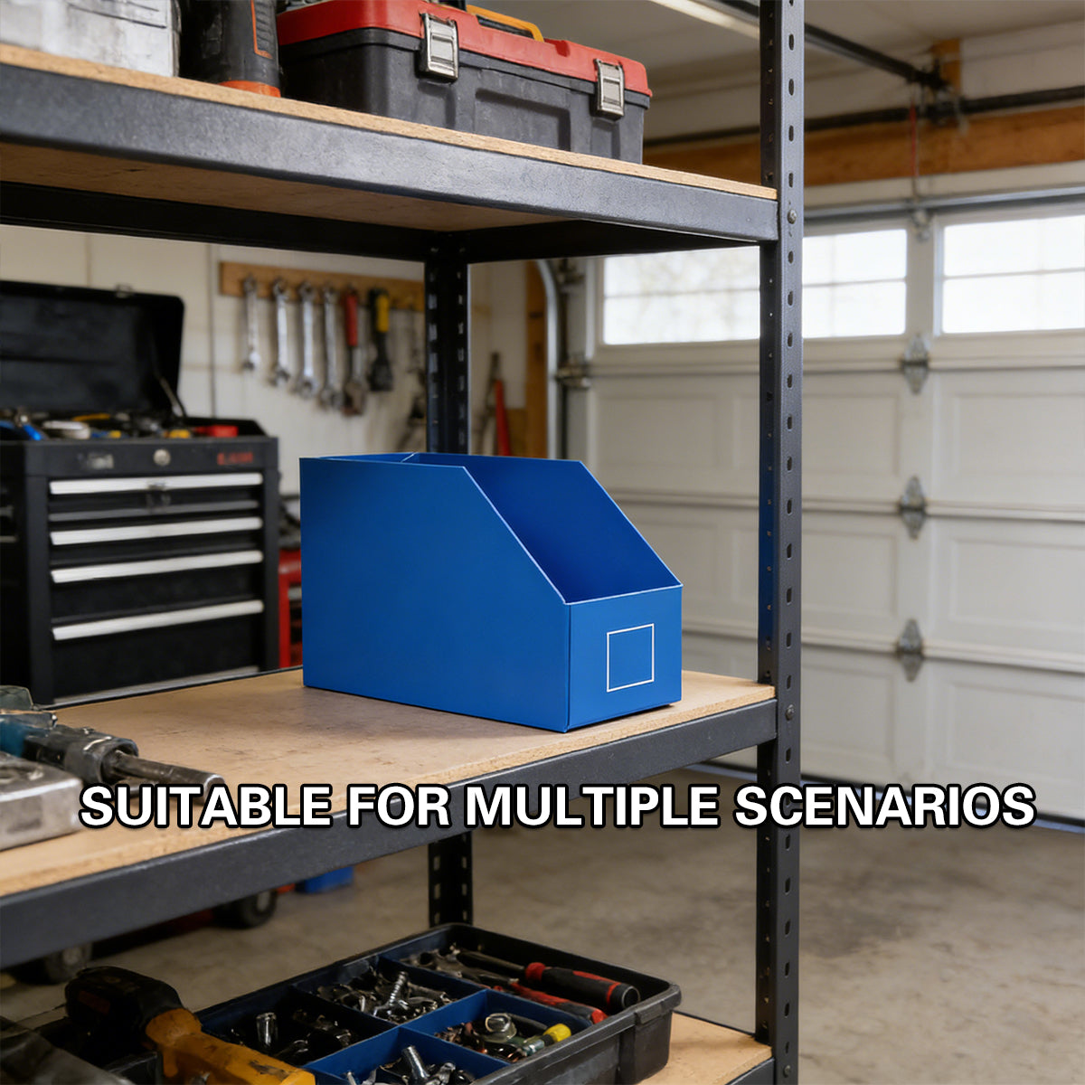 5pcs Stackable Shelf Storage Boxes with Label