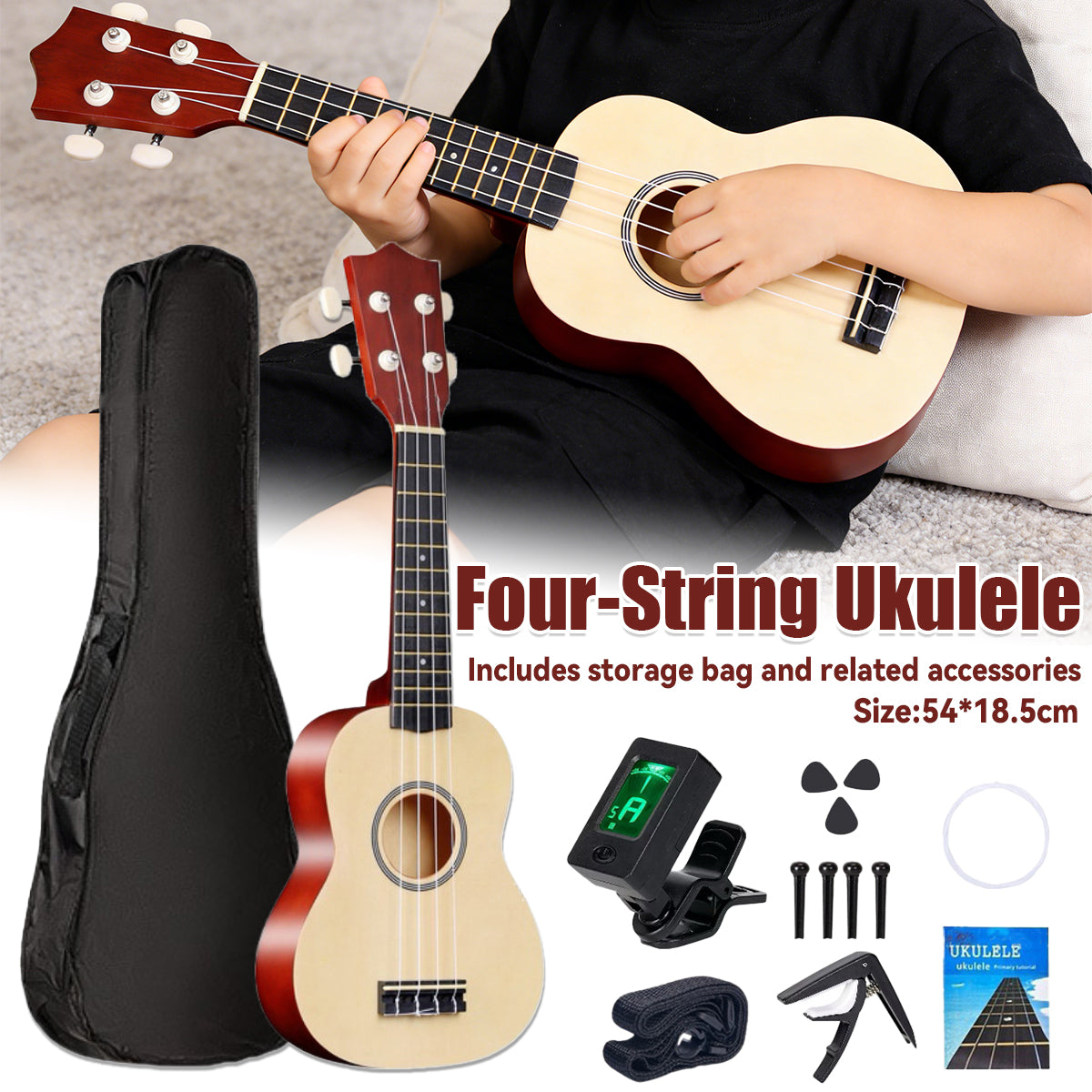21 Inch Ukulele Starter Kit for Kids and Beginners