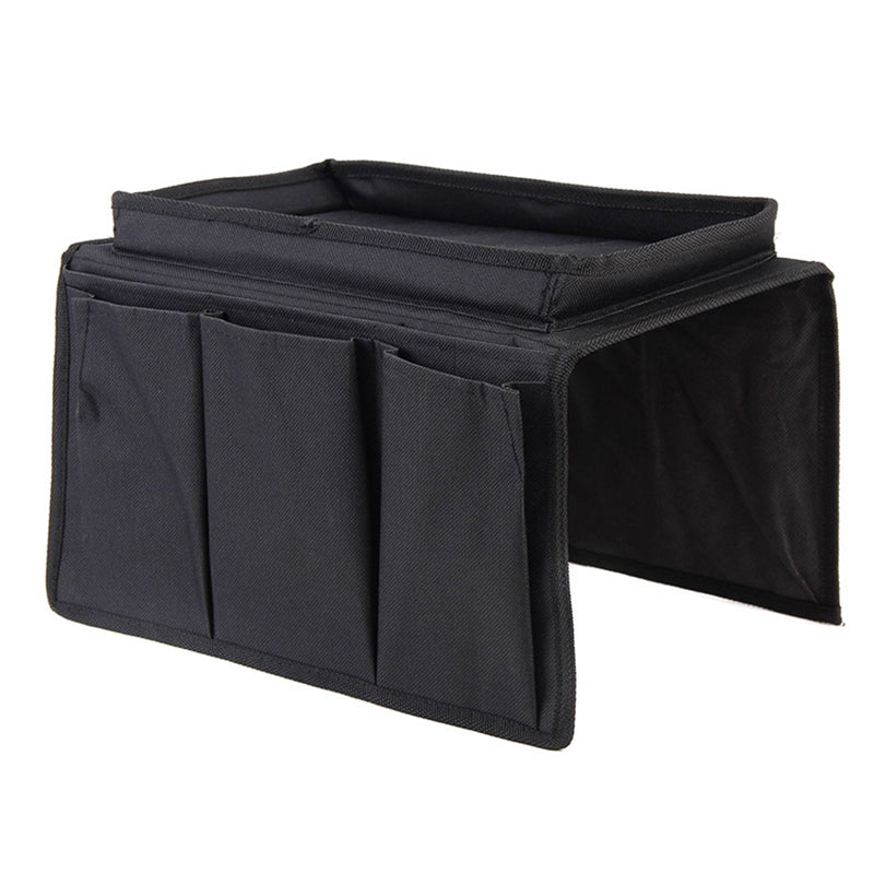 Sofa Arm Organizer with 6 Pockets and Table Top