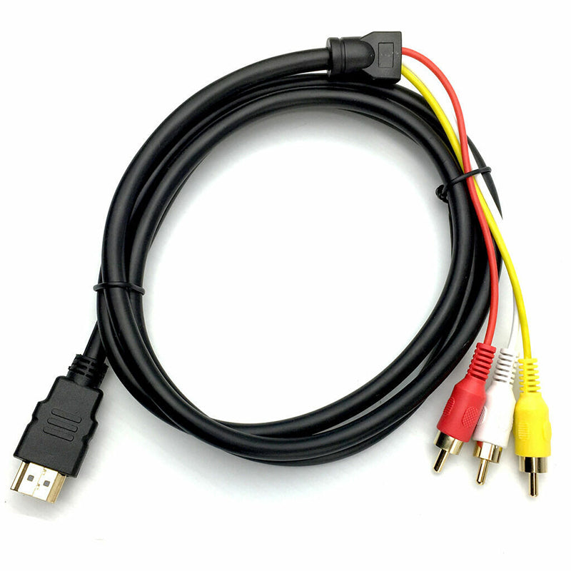 1.5m HDMI to 3 RCA Adapter Cable Gold-Plated