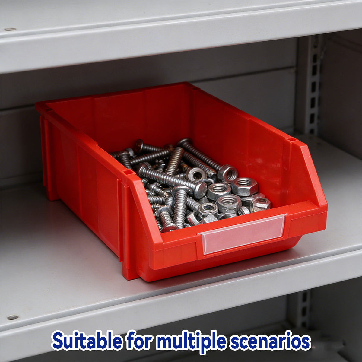 2pcs Slanted PE Storage Box with Label Clip
