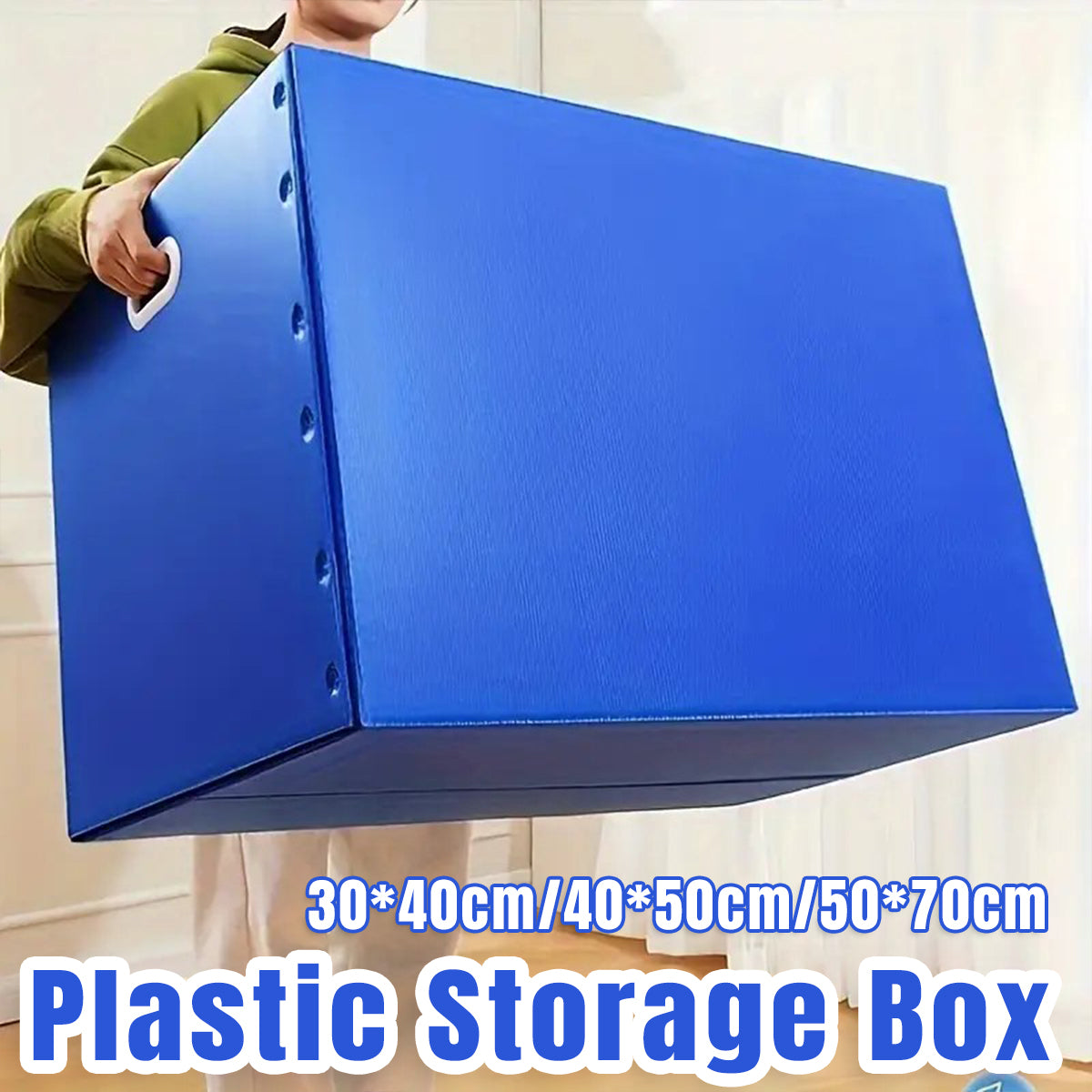 Foldable Waterproof Plastic Storage Box for Moving