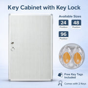 Wall-Mounted Aluminium Alloy Lockable Key Box