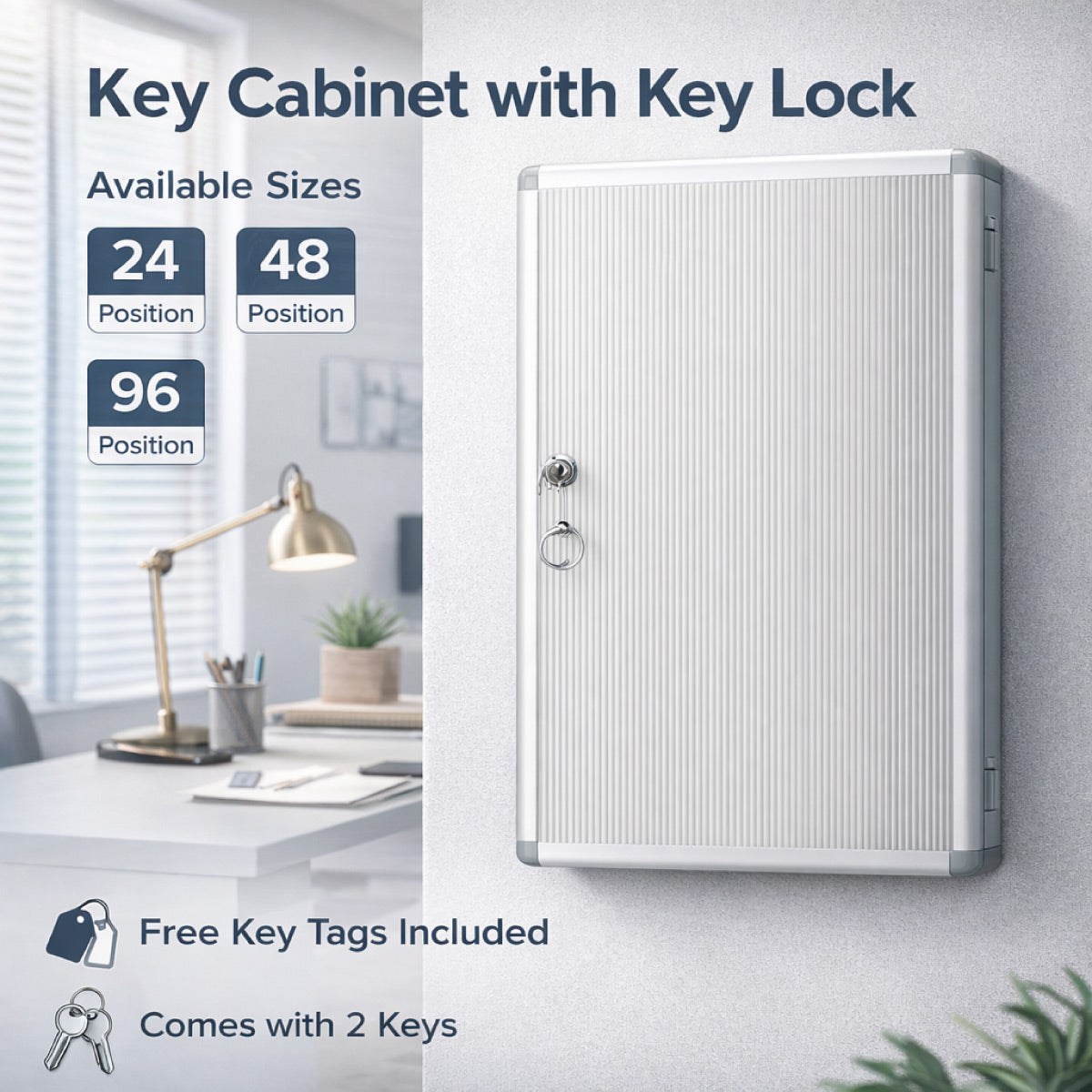 Wall-Mounted Aluminium Alloy Lockable Key Box