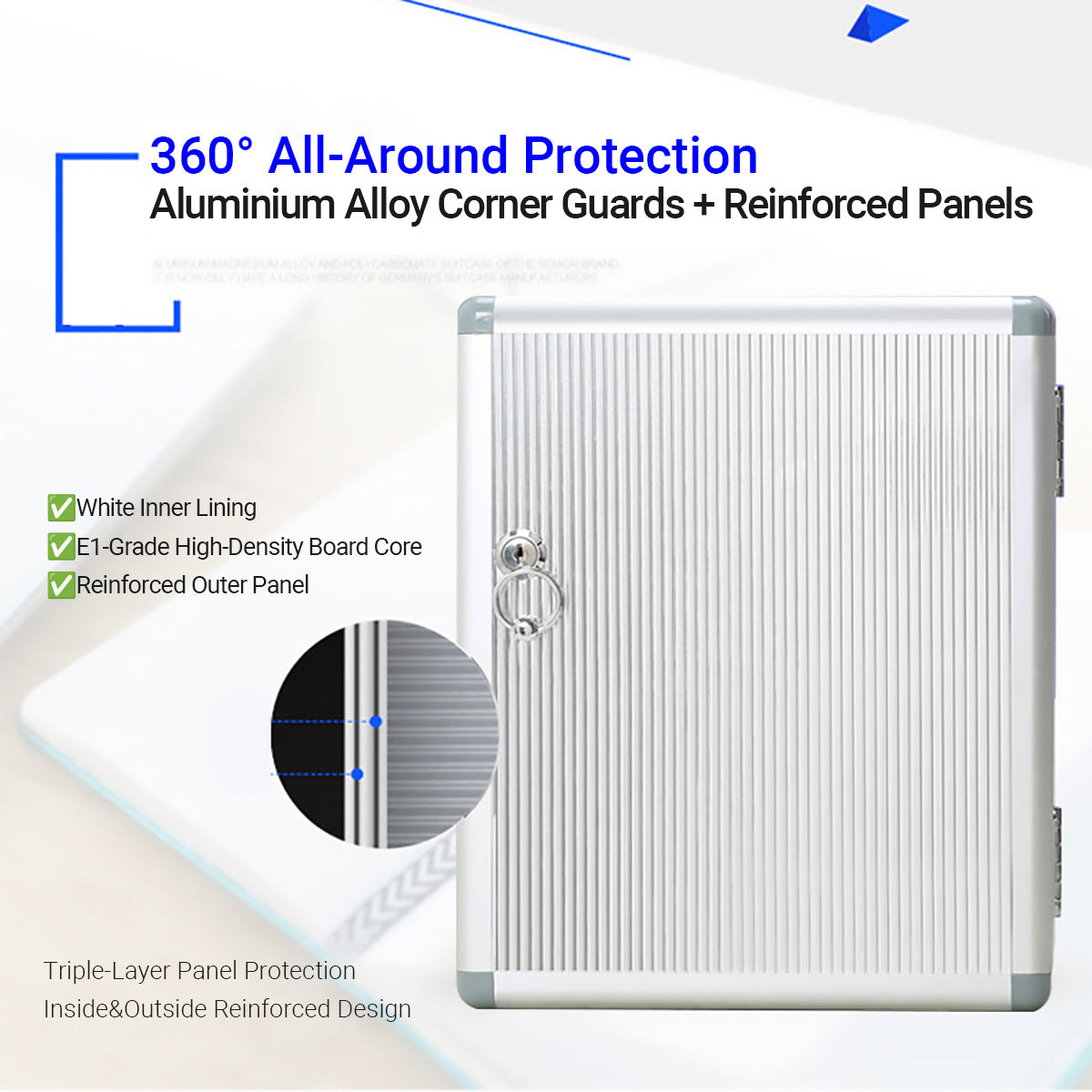 Wall-Mounted Aluminium Alloy Lockable Key Box