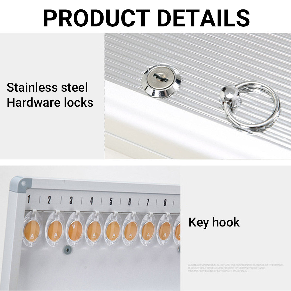 Wall-Mounted Aluminium Alloy Lockable Key Box