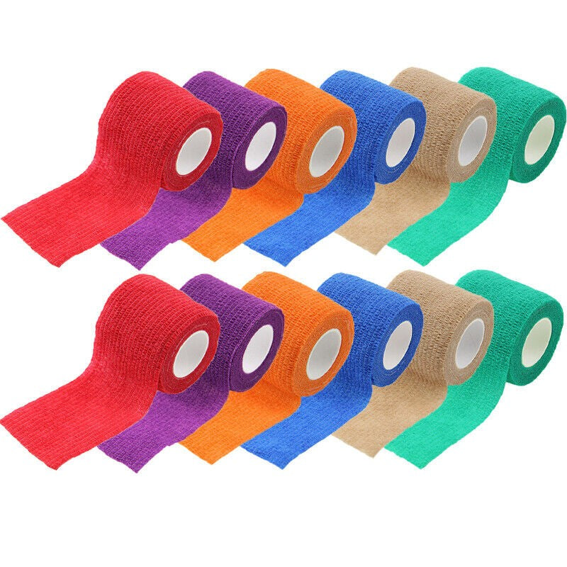 12 Pack Cohesive Vet Wrap Bandage Self-Adhesive