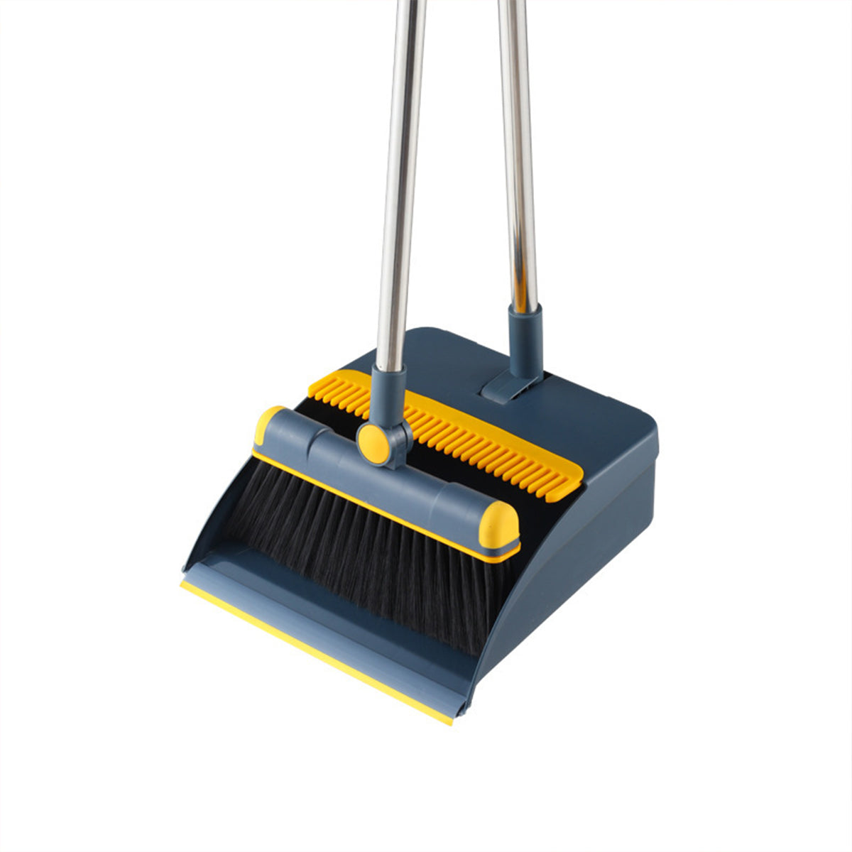 Folding Broom and Dustpan Set Rotating Head Comb
