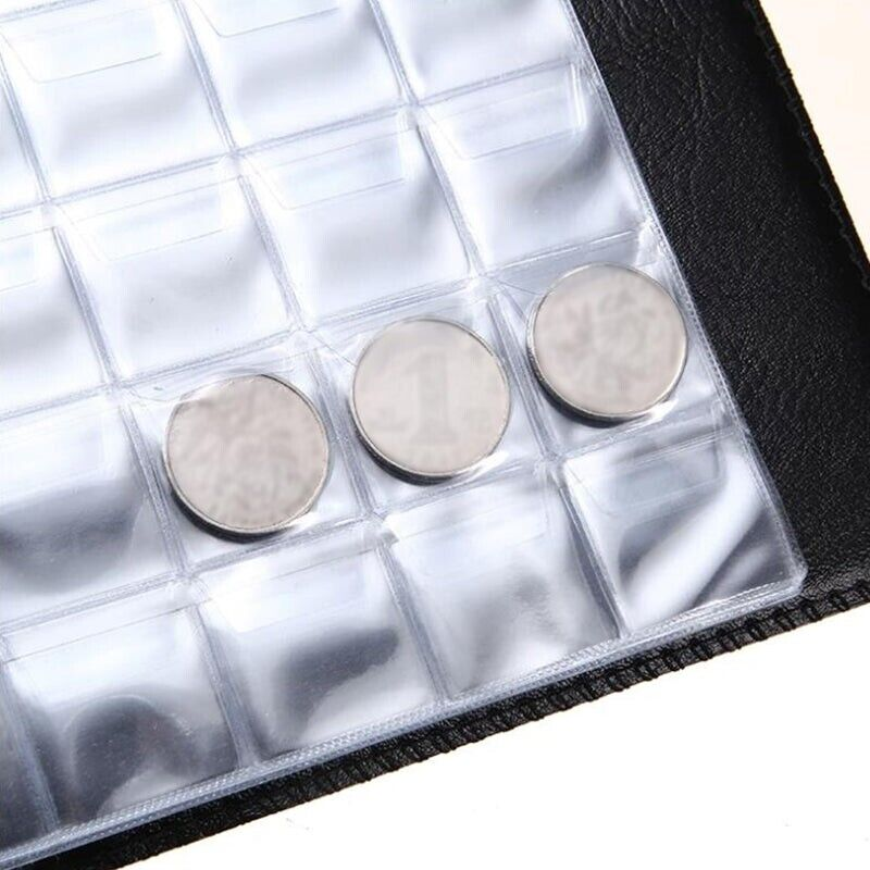 480 Pocket Coin Collection Album Book with Clear Storage Pages