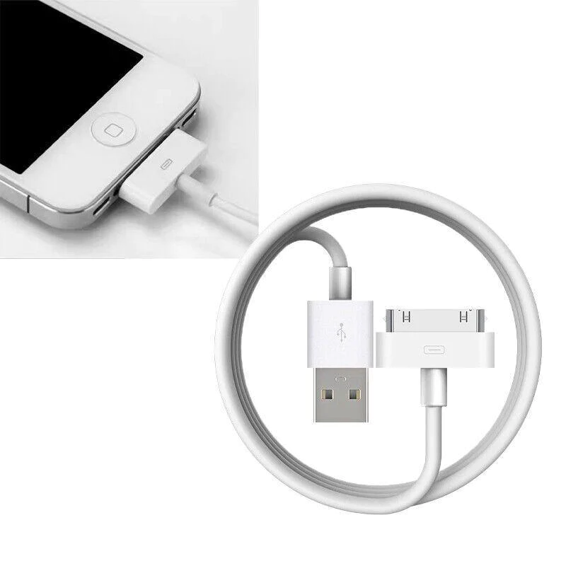 1 Meter USB Data Charger Cable for iPhone 4 4S iPod iPad White