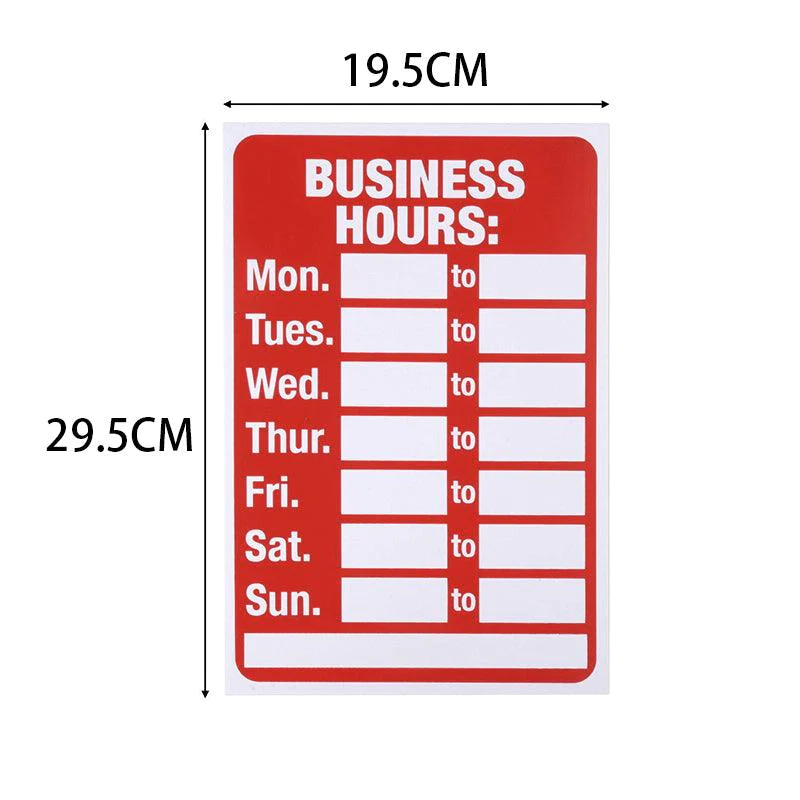 Business Hours Open Close Sign Board Door Hanging