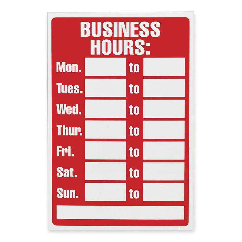 Business Hours Open Close Sign Board Door Hanging