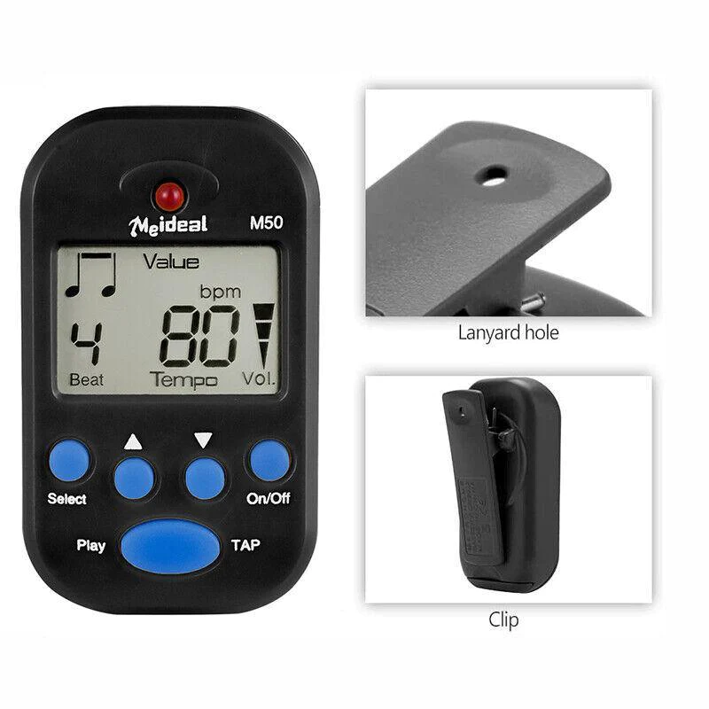 Digital Clip-On Mini Metronome LCD and TAP Mode