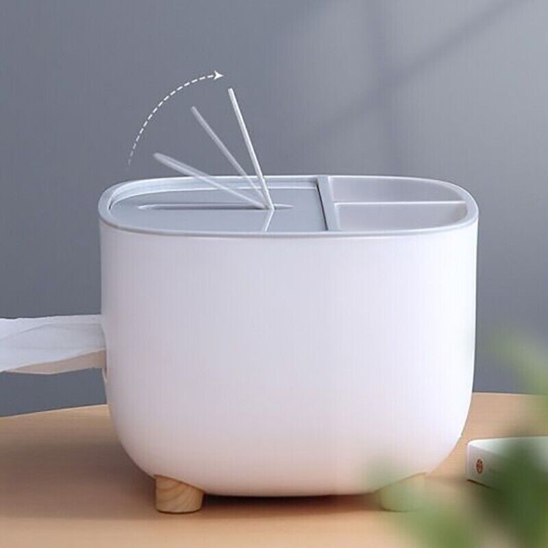 Tissue Box Cover with Storage for Home and Car